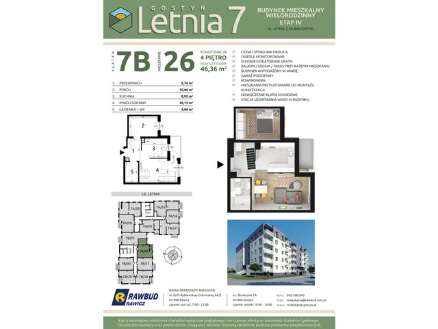 Mieszkanie w inwestycji Letnia 7a-7b, symbol 7b.26 » nportal.pl