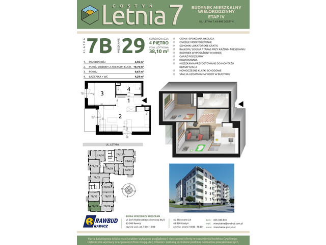 Mieszkanie w inwestycji Letnia 7a-7b, symbol 7b.29 » nportal.pl
