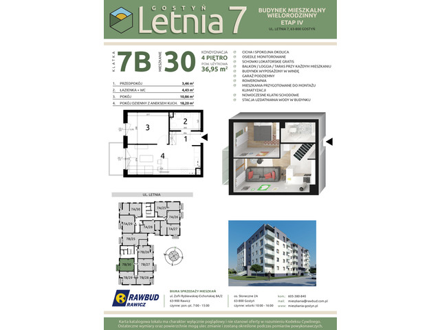 Mieszkanie w inwestycji Letnia 7a-7b, symbol 7b.30 » nportal.pl