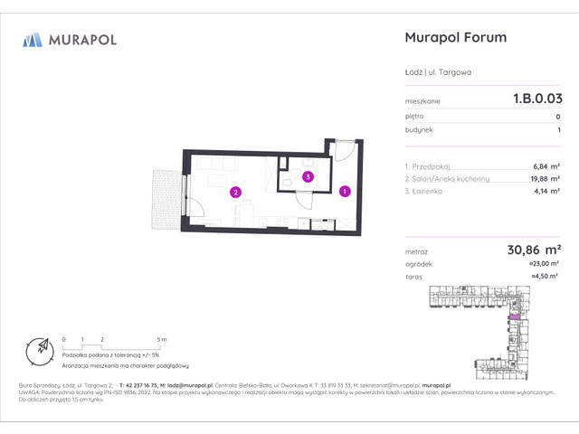 Mieszkanie w inwestycji Murapol Forum, symbol 1.B.0.03 » nportal.pl