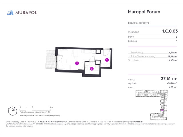 Mieszkanie w inwestycji Murapol Forum, symbol 1.C.0.03 » nportal.pl