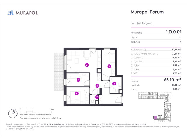 Mieszkanie w inwestycji Murapol Forum, symbol 1.D.0.01 » nportal.pl