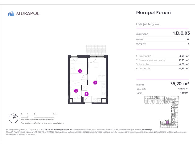 Mieszkanie w inwestycji Murapol Forum, symbol 1.D.0.03 » nportal.pl