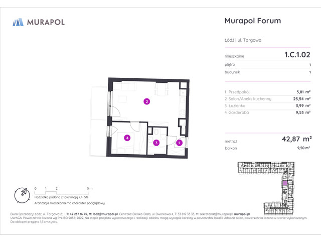 Mieszkanie w inwestycji Murapol Forum, symbol 1.C.1.02 » nportal.pl
