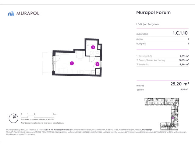 Mieszkanie w inwestycji Murapol Forum, symbol 1.C.1.10 » nportal.pl