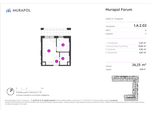 Mieszkanie w inwestycji Murapol Forum, symbol 1.A.2.02 » nportal.pl