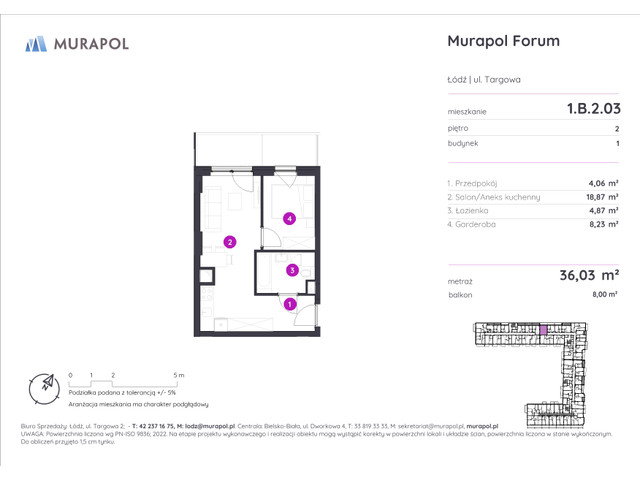 Mieszkanie w inwestycji Murapol Forum, symbol 1.B.2.03 » nportal.pl