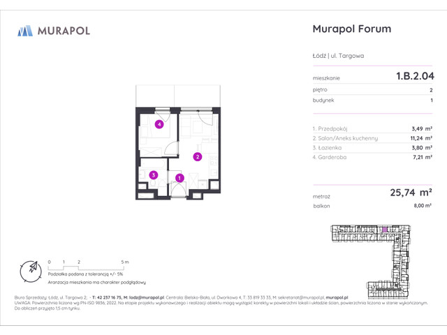 Mieszkanie w inwestycji Murapol Forum, symbol 1.B.2.04 » nportal.pl