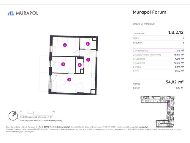 Mieszkanie w inwestycji Murapol Forum, symbol 1.B.2.12 » nportal.pl