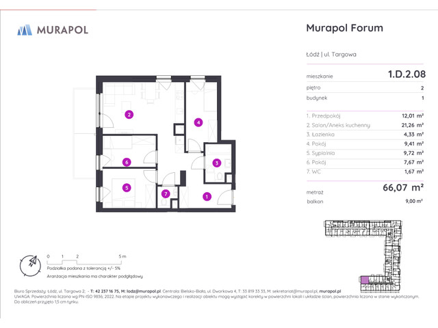 Mieszkanie w inwestycji Murapol Forum, symbol 1.D.2.08 » nportal.pl
