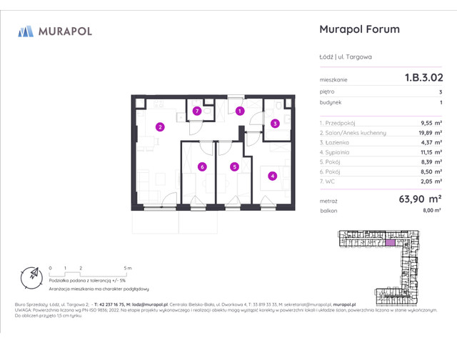 Mieszkanie w inwestycji Murapol Forum, symbol 1.B.3.02 » nportal.pl