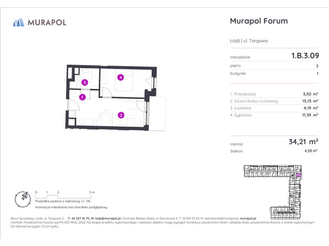Mieszkanie w inwestycji Murapol Forum, symbol 1.B.3.09 » nportal.pl
