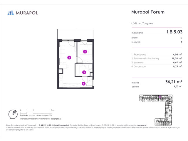 Mieszkanie w inwestycji Murapol Forum, symbol 1.B.5.03 » nportal.pl