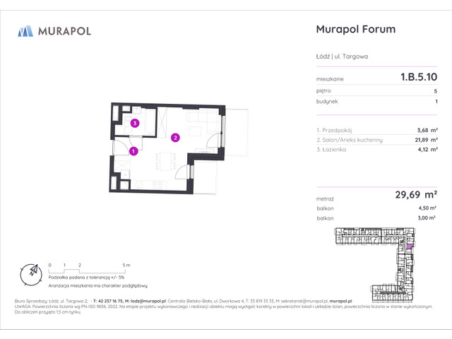 Mieszkanie w inwestycji Murapol Forum, symbol 1.B.5.10 » nportal.pl