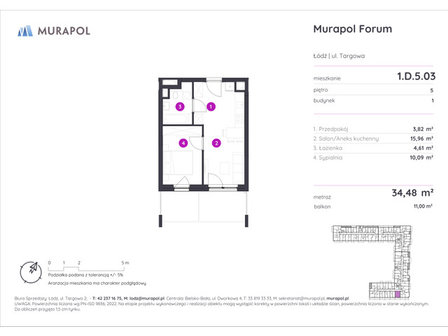 Mieszkanie w inwestycji Murapol Forum, symbol 1.D.5.03 » nportal.pl