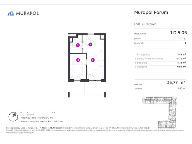 Mieszkanie w inwestycji Murapol Forum, symbol 1.D.5.05 » nportal.pl