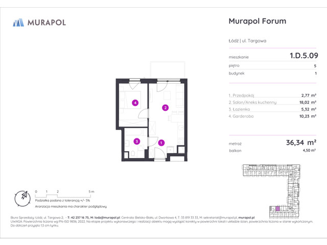 Mieszkanie w inwestycji Murapol Forum, symbol 1.D.5.09 » nportal.pl