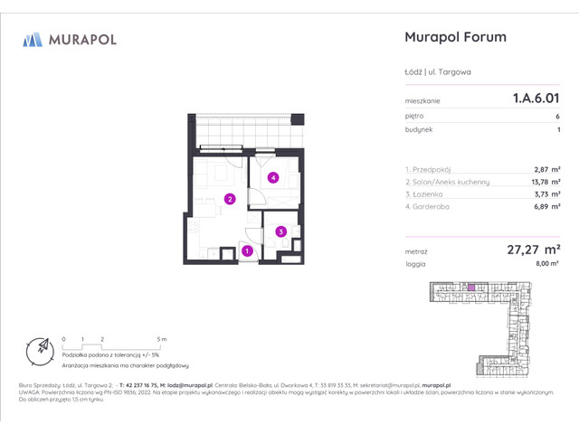 Mieszkanie w inwestycji Murapol Forum, symbol 1.A.6.01 » nportal.pl