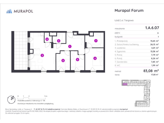 Mieszkanie w inwestycji Murapol Forum, symbol 1.A.6.07 » nportal.pl