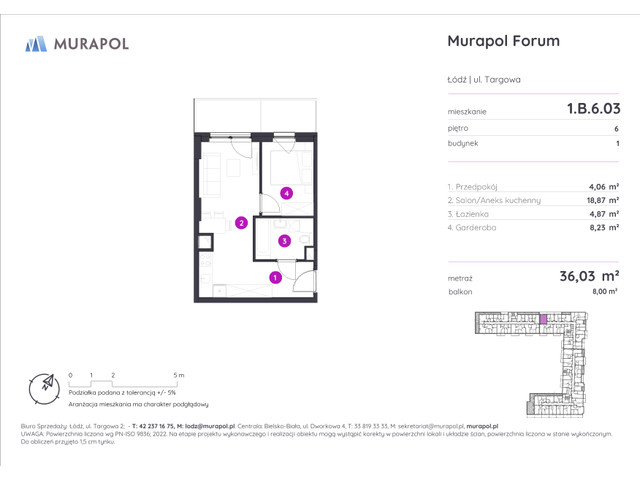 Mieszkanie w inwestycji Murapol Forum, symbol 1.B.6.03 » nportal.pl