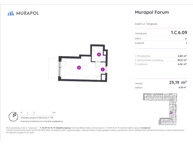 Mieszkanie w inwestycji Murapol Forum, symbol 1.C.6.09 » nportal.pl
