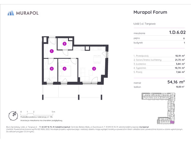 Mieszkanie w inwestycji Murapol Forum, symbol 1.D.6.02 » nportal.pl