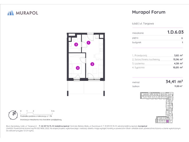 Mieszkanie w inwestycji Murapol Forum, symbol 1.D.6.03 » nportal.pl