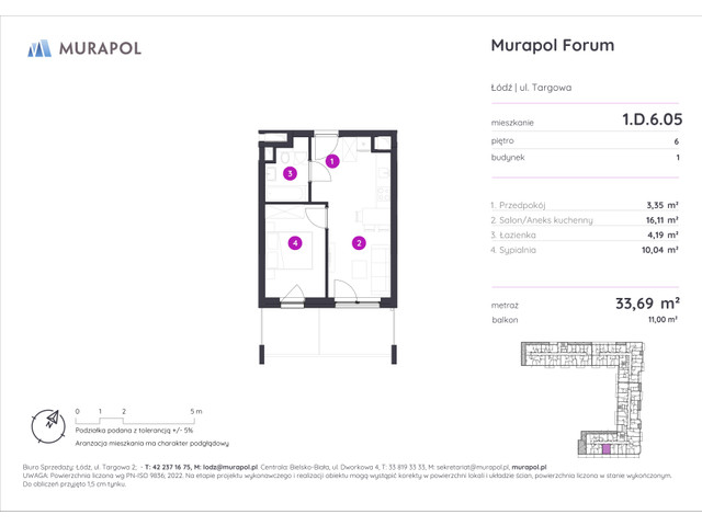 Mieszkanie w inwestycji Murapol Forum, symbol 1.D.6.05 » nportal.pl