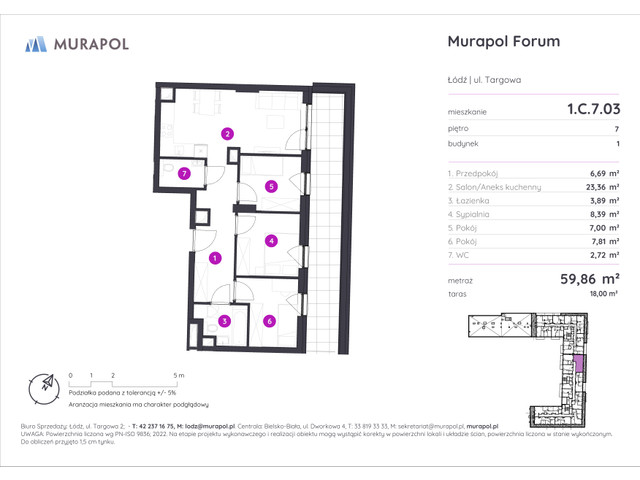 Mieszkanie w inwestycji Murapol Forum, symbol 1.C.7.03 » nportal.pl