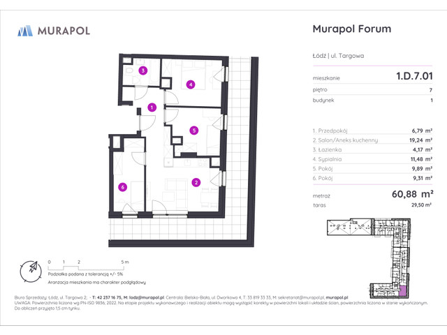 Mieszkanie w inwestycji Murapol Forum, symbol 1.D.7.01 » nportal.pl