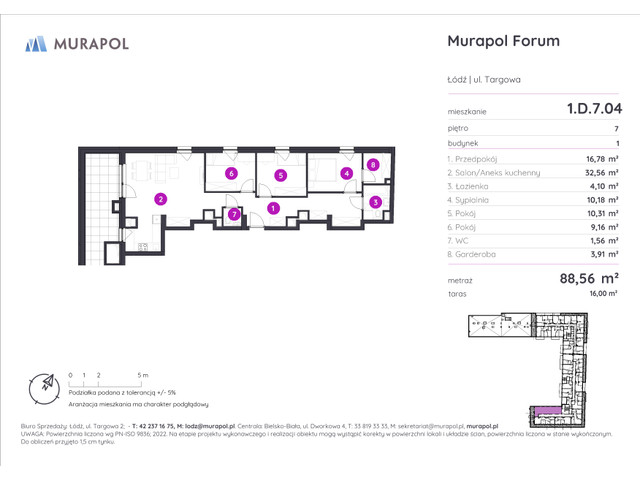 Mieszkanie w inwestycji Murapol Forum, symbol 1.D.7.04 » nportal.pl