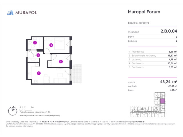 Mieszkanie w inwestycji Murapol Forum, symbol 2.B.0.04 » nportal.pl