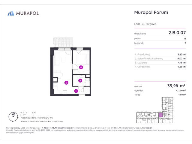 Mieszkanie w inwestycji Murapol Forum, symbol 2.B.0.07 » nportal.pl