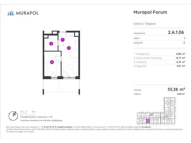 Mieszkanie w inwestycji Murapol Forum, symbol 2.A.1.06 » nportal.pl
