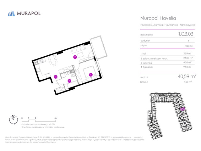 Mieszkanie w inwestycji Murapol Havelia, symbol 1.C.3.03 » nportal.pl
