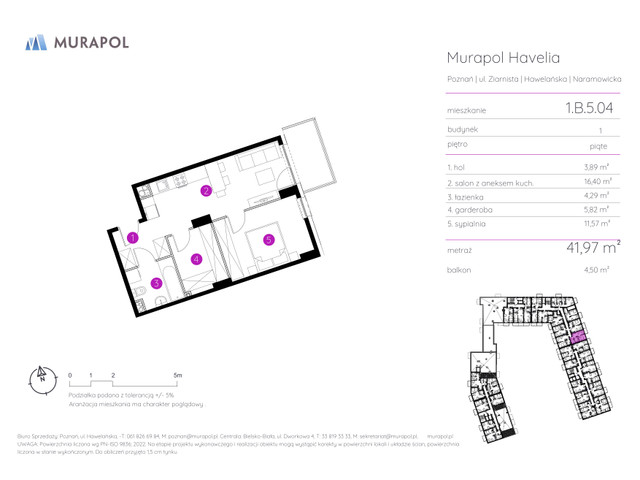Mieszkanie w inwestycji Murapol Havelia, symbol 1.B.5.04 » nportal.pl