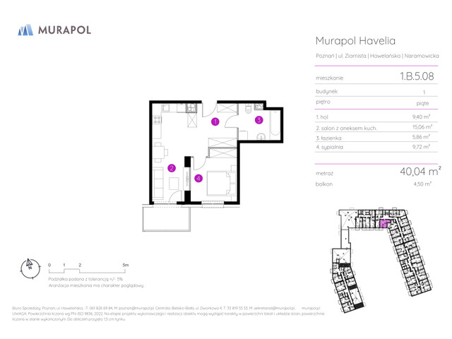 Mieszkanie w inwestycji Murapol Havelia, symbol 1.B.5.08 » nportal.pl
