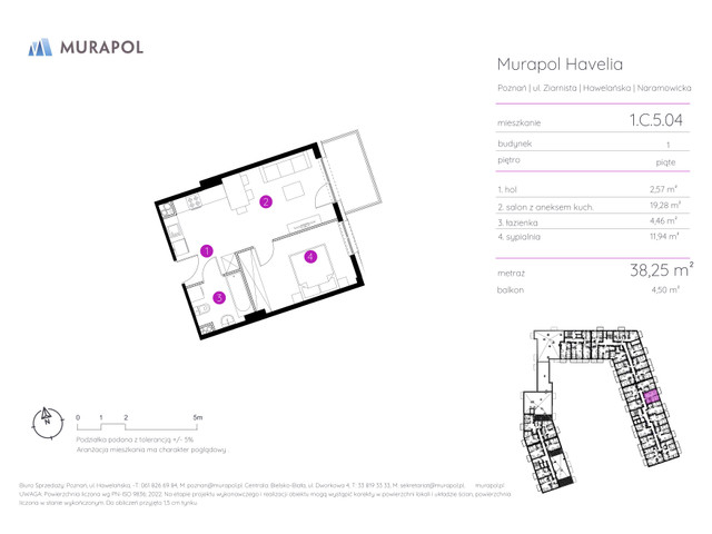 Mieszkanie w inwestycji Murapol Havelia, symbol 1.C.5.04 » nportal.pl