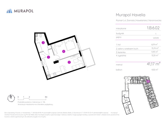 Mieszkanie w inwestycji Murapol Havelia, symbol 1.B.6.02 » nportal.pl