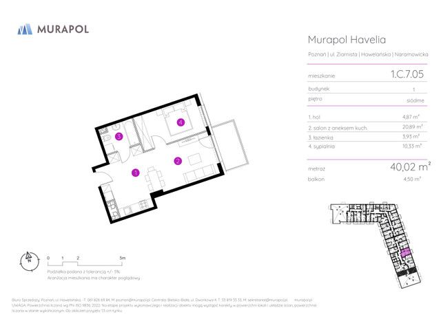 Mieszkanie w inwestycji Murapol Havelia, symbol 1.C.7.05 » nportal.pl