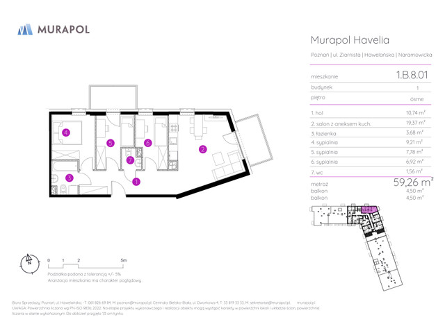Mieszkanie w inwestycji Murapol Havelia, symbol 1.B.8.01 » nportal.pl