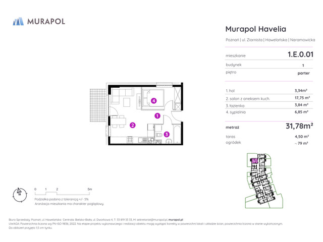 Mieszkanie w inwestycji Murapol Havelia, symbol 1.E.0.01 » nportal.pl
