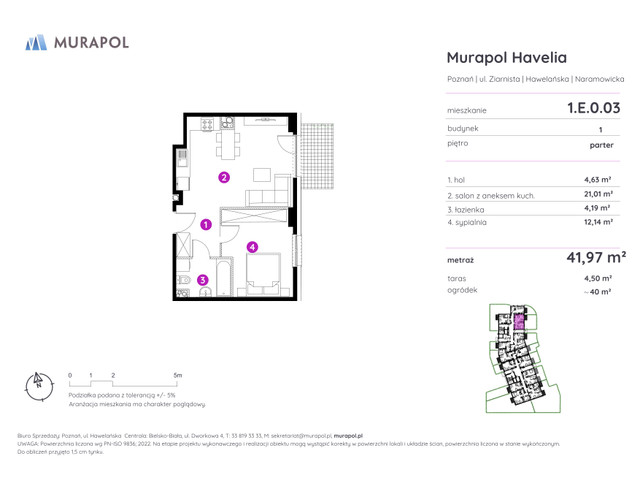 Mieszkanie w inwestycji Murapol Havelia, symbol 1.E.0.03 » nportal.pl