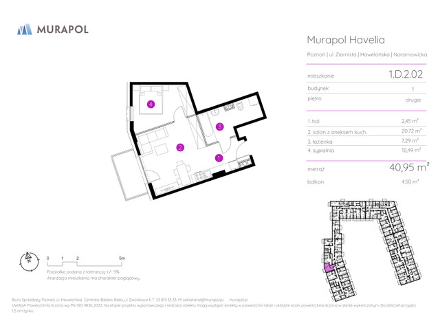 Mieszkanie w inwestycji Murapol Havelia, symbol 1.D.2.02 » nportal.pl