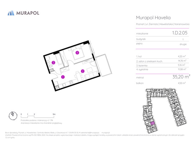 Mieszkanie w inwestycji Murapol Havelia, symbol 1.D.2.05 » nportal.pl