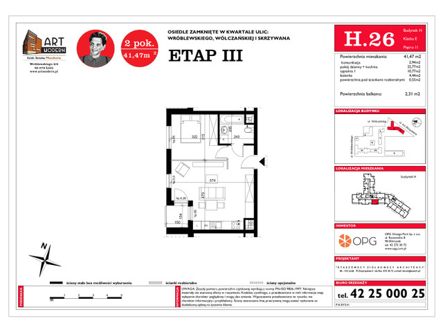 Mieszkanie w inwestycji Art Modern, symbol H.26 » nportal.pl