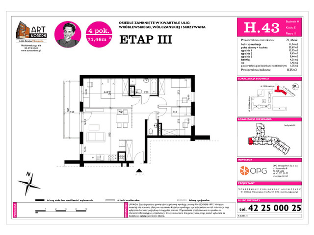 Mieszkanie w inwestycji Art Modern, symbol H.43 » nportal.pl