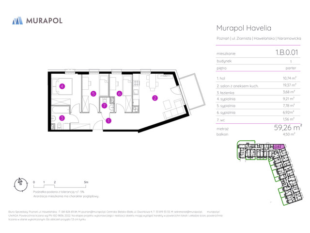 Mieszkanie w inwestycji Murapol Havelia, symbol 1.B.0.01 » nportal.pl