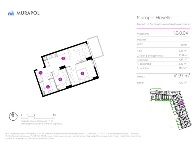 Mieszkanie w inwestycji Murapol Havelia, symbol 1.B.0.04 » nportal.pl