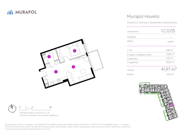 Mieszkanie w inwestycji Murapol Havelia, symbol 1.C.0.05 » nportal.pl